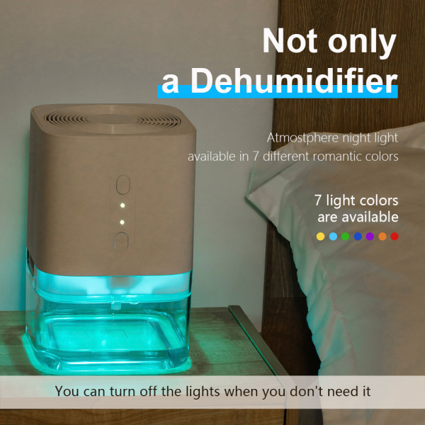 7 Color Home Moisture Absorber Peltier Dehumidifier For Bedroom